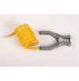 Antistatic Insulated Wire for bonding/grounding, with hand clamp and 1/4" terminal, 10 ft. coiled