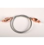 Antistatic Flexible Wire for bonding and grounding, with dual alligator clips 5/8" jaws, 3 ft 