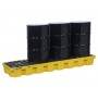 EcoPolyBlend™ Spill Control Pallet with drain, 4 drum in-line, recycled polyethylene