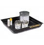 EcoPolyBlend™ Spill Tray, Dims 37-3/4"W x 34"D x 5-1/2"H, indoor or outdoor use, rigid poly, Black