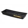 EcoPolyBlend™ Spill Tray, Dims 46"W x 16"D x 5-1/2"H, indoor or outdoor use, rigid poly, Black