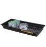 EcoPolyBlend™ Spill Tray, Dims 38"W x 26"D x 5-1/2"H, indoor or outdoor use, rigid poly, Black
