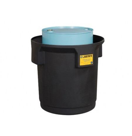 EcoPolyBlend™ Single Drum Collection Center for 55-gal. drum, optional dolly, recycled content, Black