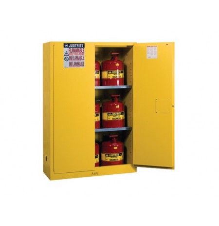 Sure-Grip® EX Safety Cabinet/Can Package, Cap. 45-gal. cabinet w/cans, 2 shlvs, 2 m/c doors