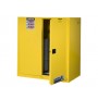 Sure-Grip® EX Vertical Drum Safety Cabinet and Drum Rollers, Cap. 60 gal., 1 shelf, 2 s/c doors