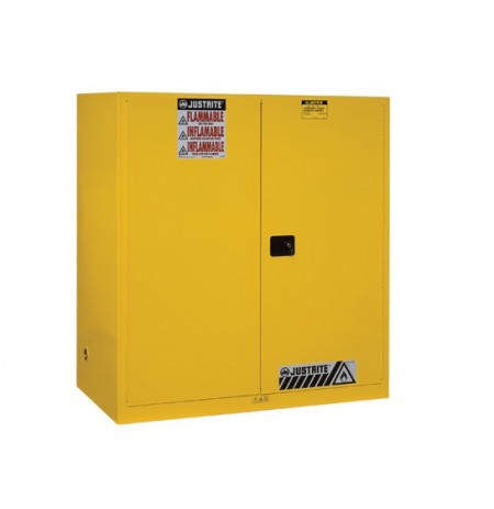 Sure-Grip® EX Vertical Drum Safety Cabinet and Drum Support, Cap. 110 gal., 1 shelf, 2 s/c doors