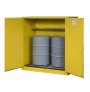 Sure-Grip® EX Vertical Drum Safety Cabinet and Drum Rollers, Cap. 110 gal., 1 shelf, 2 m/c doors