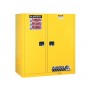 Sure-Grip® EX Dbl-Duty Safety Cabinet w/Drm Rlrs, partition/store drum/can, 3 shelves, 2 s/c doors