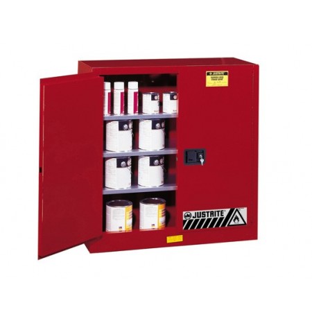 Sure-Grip® EX Combustibles Safety Cabinet for paint and ink, Cap. 40 gal., 3 shelves, 2 m/c doors
