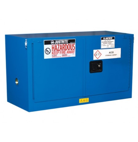 ChemCor® Piggyback Hazardous Material Safety Cabinet, Cap. 17 gal, 1 shelf, 2 s/c doors