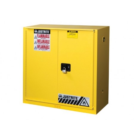 Sure-Grip® EX Flammable Safety Cabinet, Cap. 30 gal., 1 shelf, 1 bi-fold s/c door