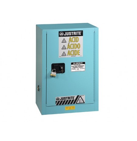 Sure-Grip® EX Compac Corrosives/Acid Steel Safety Cabinet, Cap. 15 gal., 1 shelf, 1 s/c door