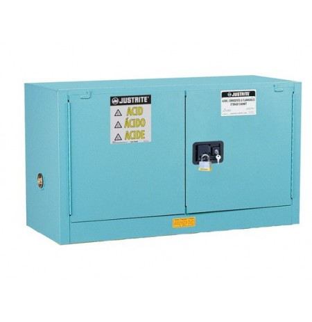 Sure-Grip® EX Piggyback Corrosives/Acid Steel Safety Cabinet, Cap. 17 gal, 1 shlf, 2 s/c doors