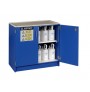 Wood laminate corrosives Undercounter safety cabinet, Cap. thirty-six 2-1/2 ltr bottles, 2 dr 