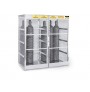 Cylinder locker for safe storage of up to 20 vertical Compressed Gas cylinders. 