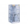 Cylinder locker for safe storage of 8 vertical 20 or 33-lb. LPG cylinders.