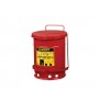 Oily Waste Can, 6 gallon (20L), foot-operated self-closing cover