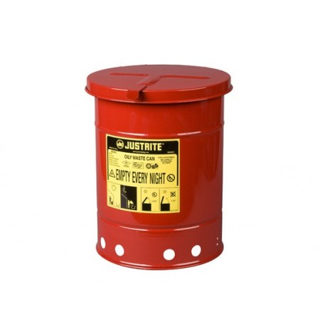 Oily Waste Can, 6 gallon (20L), hand-operated cover 