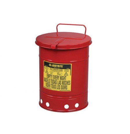Oily Waste Can, 10 gallon (34L), hand-operated cover