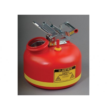 Safety Can for Liquid Disposal, S/S hardware, 2 gallon (7.5L), built-in fill guage
