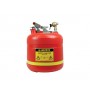 Dispensing Safety Can, S/S hardware, 5 gal., top self-close Brass faucet, flame arrester, poly