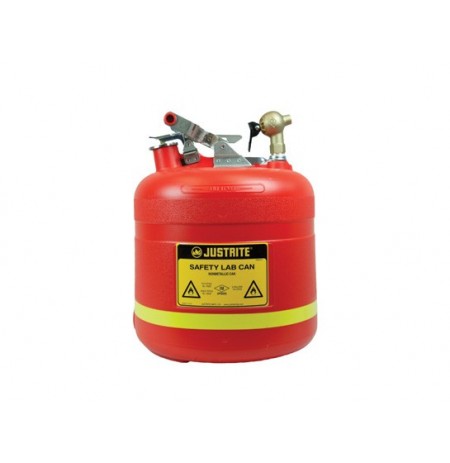 Dispensing Safety Can, S/S hardware, 5 gal., top self-close Brass faucet, flame arrester, poly