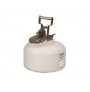 Safety Container for corrosives/acids, Wide-mouth, S/S hardware, 2 gal., self-close cap, poly 