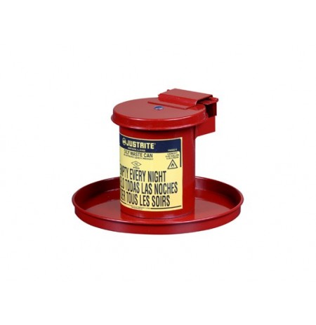 BENCHTOP SOLVENT SAFETY CAN, 0.45 GALLON (1.7L), SELF-CLOSING LID