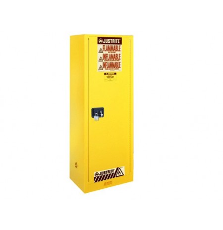 Sure-Grip® EX Slimline Flammable Safety Cabinet, Cap. 22 gallons, 3 shelves, 1 m/c door