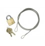 Anchoring Cable Kit with Padlock for Smokers's Cease-Fire® Cigarette Butt Receptacle