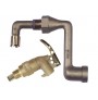 Brass Drum Siphon Adapter No. 08311 for draining 30/55-gal. drums, with brass s/c faucet